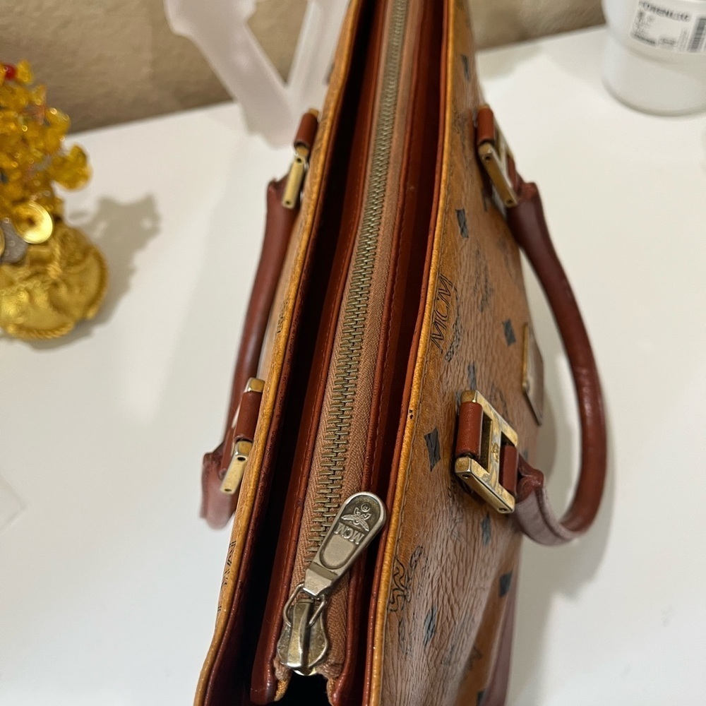 MCM VINTAGE COGNAC VISETOS HANDBAG - Picture 3 of 15